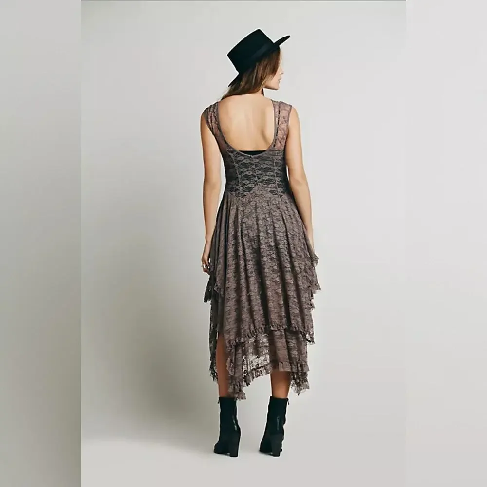 Intimately Free People French Courtship Slip - Pewter/Mink/Taupe? - Size Large